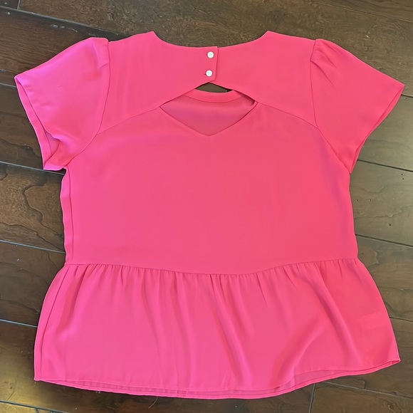 Loft Peplum pink top - Picture 9 of 10